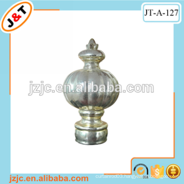 metal curtain rod with plastic gold classic finial